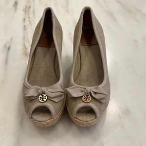 Tory Burch Wedge Peep Toe Sandal